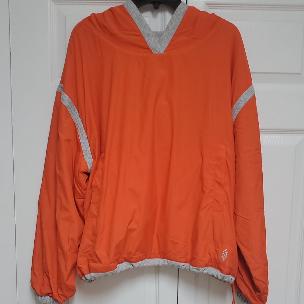 FP Movement Don't Back Down Nylon Pullover/Mandarin Red - Picture 3 of 16